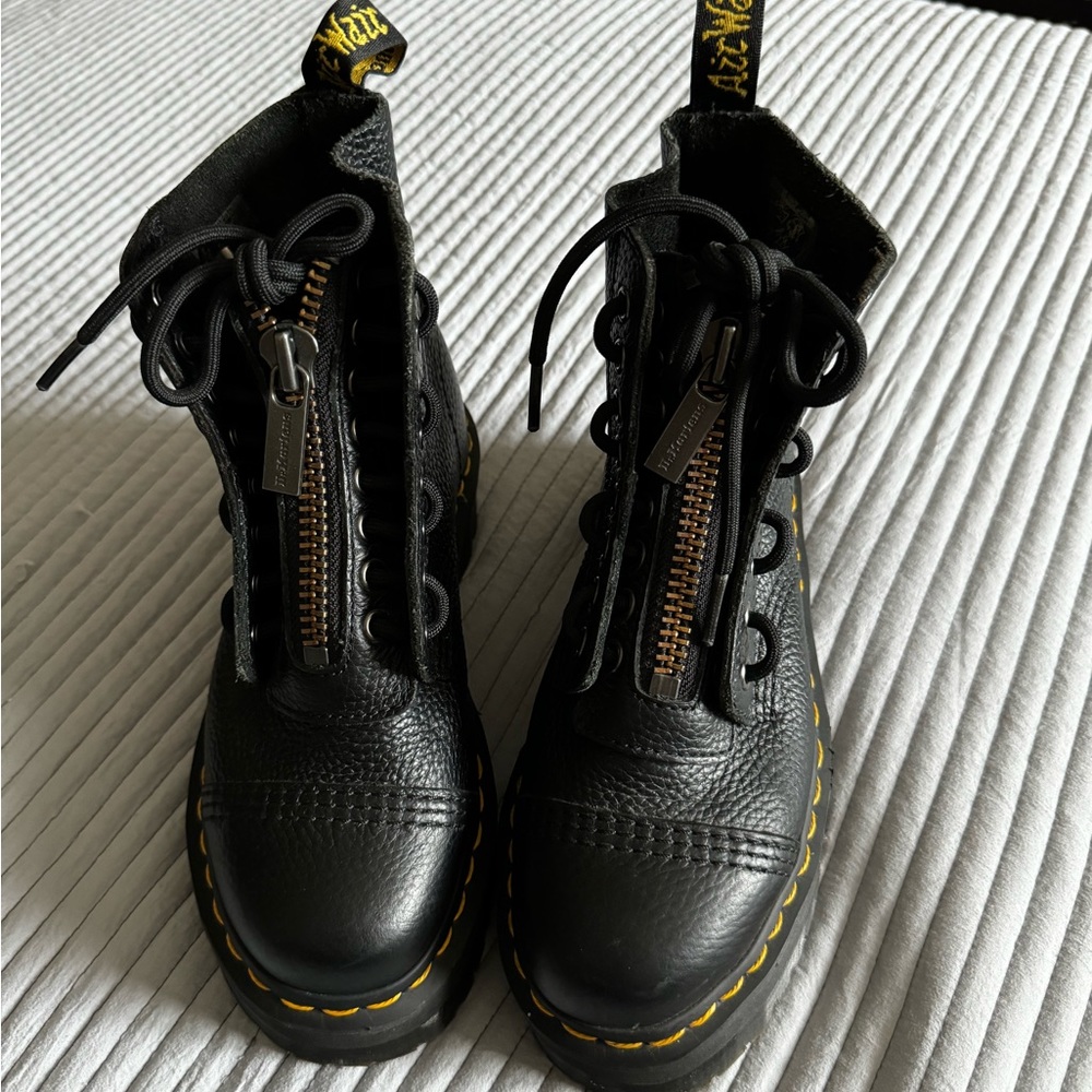 SINCLAIR MILLED NAPPA LEATHER PLATFORM BOOTS!!! NO BOX.